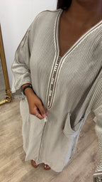 Gandoura Mrakchia Taupe