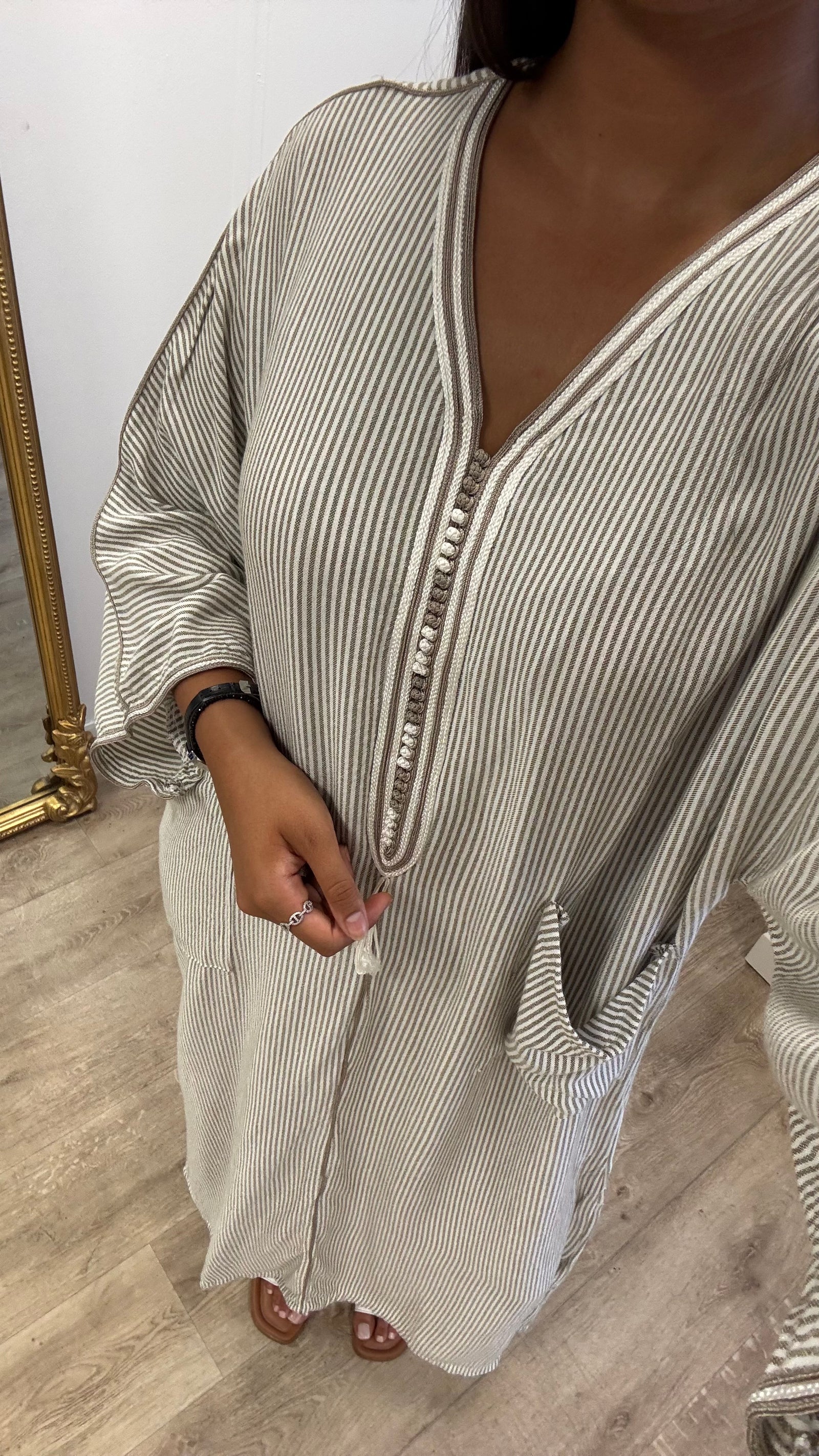 Gandoura Mrakchia Taupe