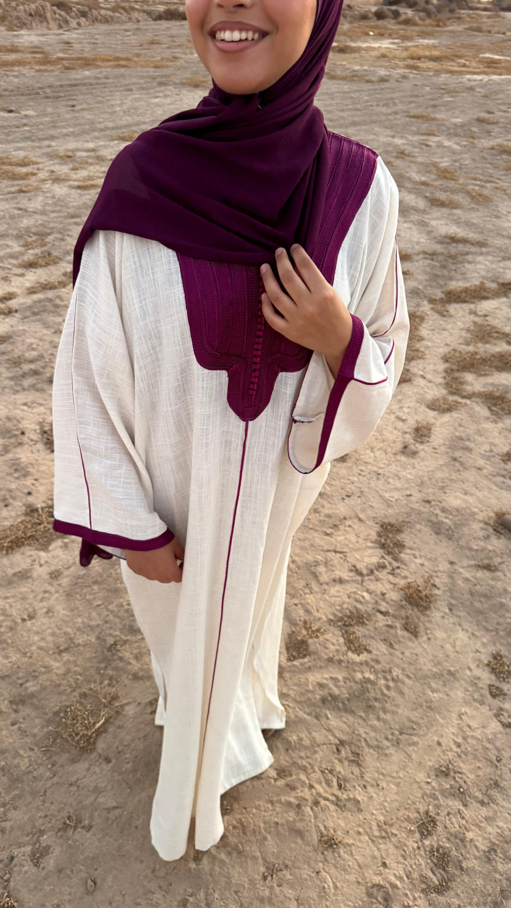 Gandoura Lina Prune