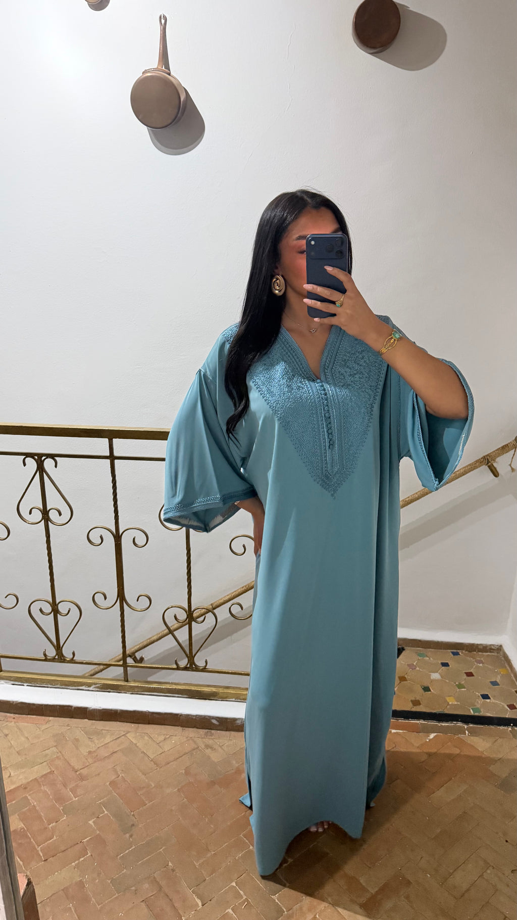 Gandoura Abaya Azur