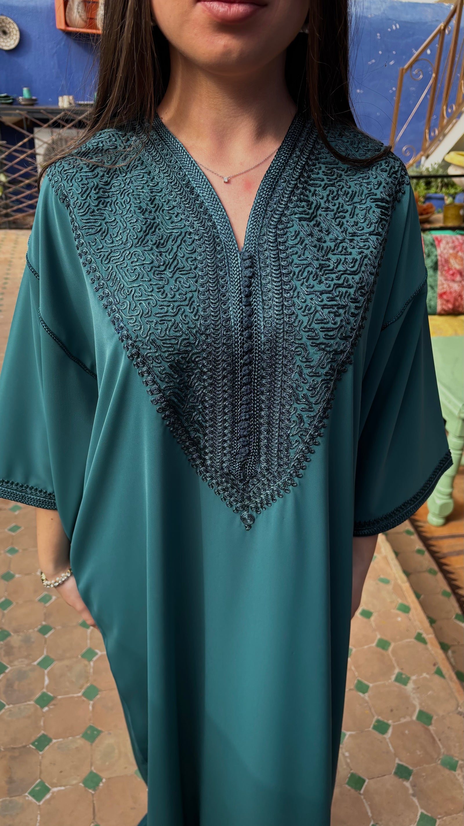 Gandoura Abaya Émeraude
