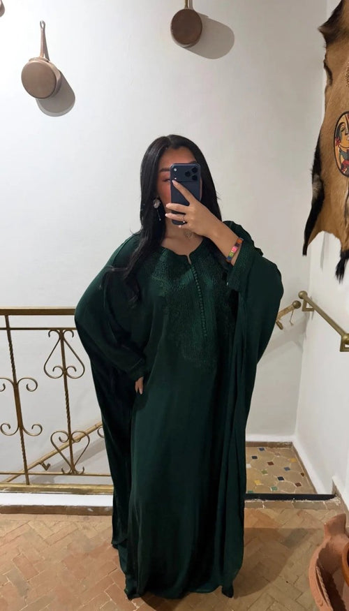 Gandoura Papillon Émeraude - ChayraKaftan