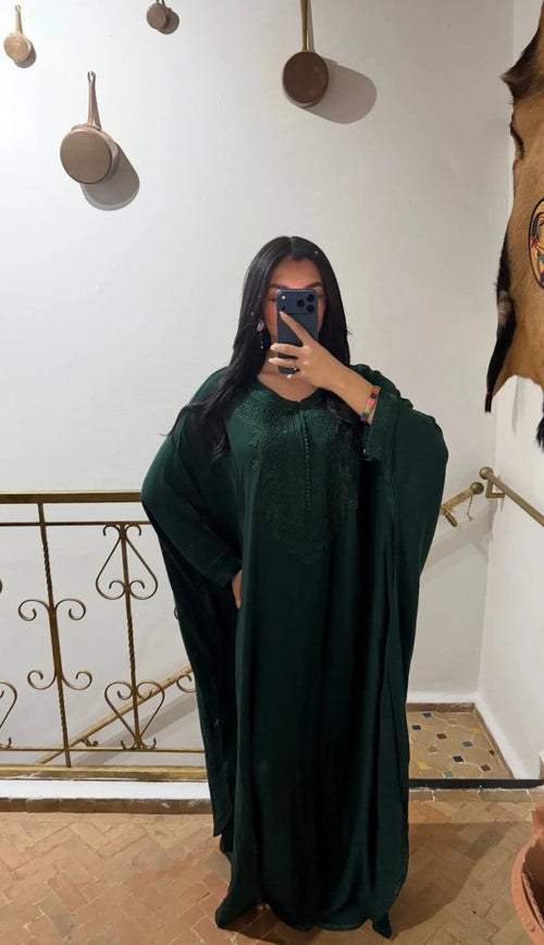 Gandoura Papillon Émeraude - ChayraKaftan